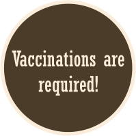 Vaccinations are required!